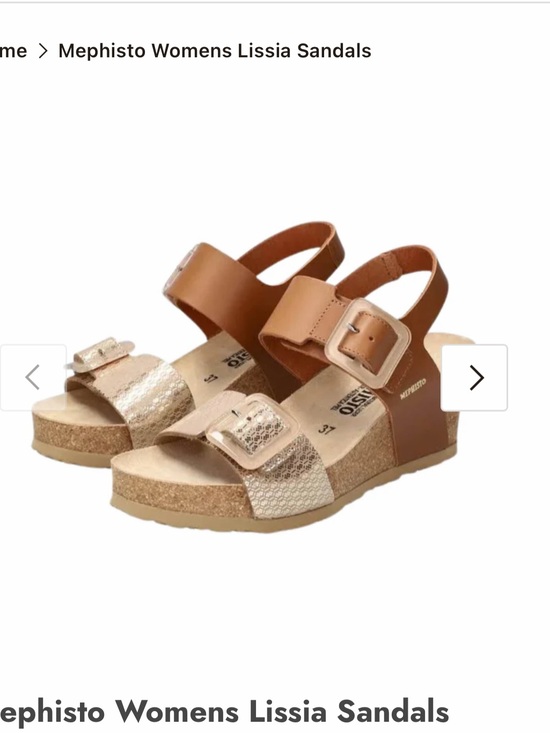 Mephisto Shoes - Mephisto 40 Casual Two-Buckle Sandals in Metallic Tan